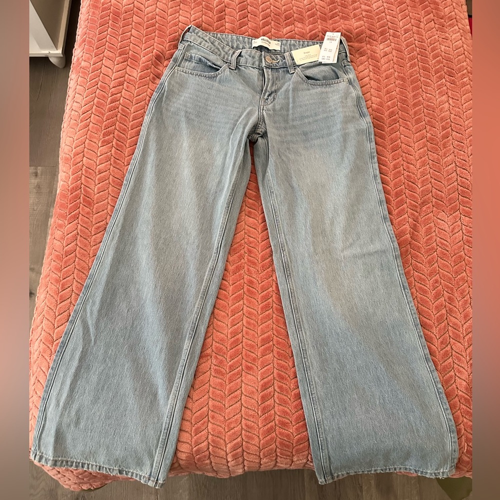 Hollister Blue Flare Wide Leg Jeans